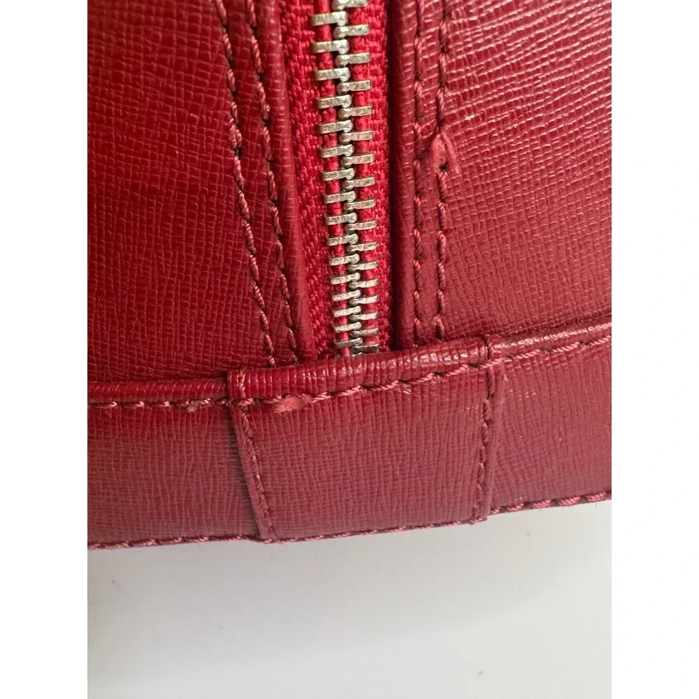 Pulicati‎ Genuine Leather Satchel Red Structured Handbag Made in Italy